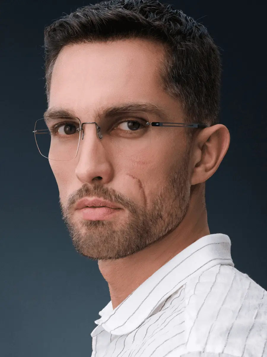 Schütt Optik Hörakustik Ludwigsburg Lindberg randlose Brillen Herren schwarz