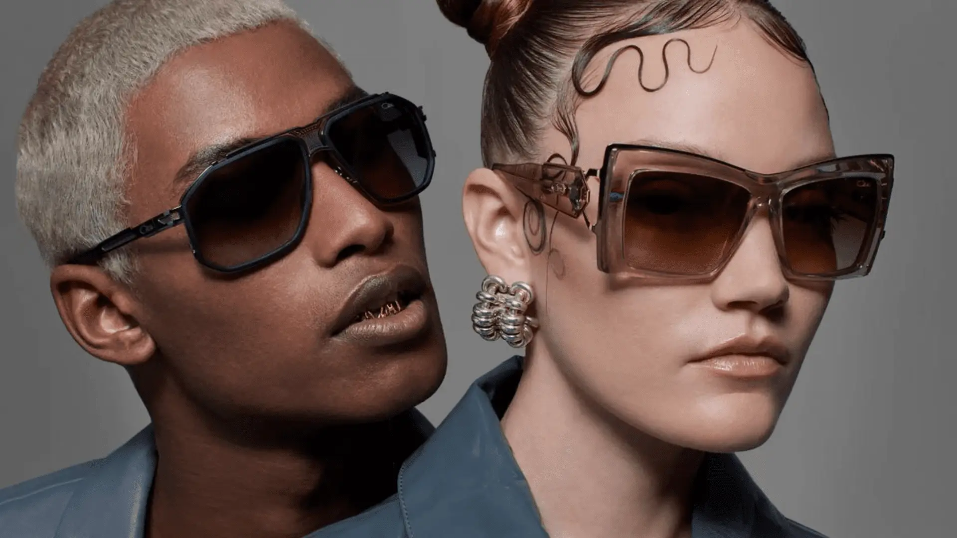 Modelle in Designer-Sonnenbrillen posieren