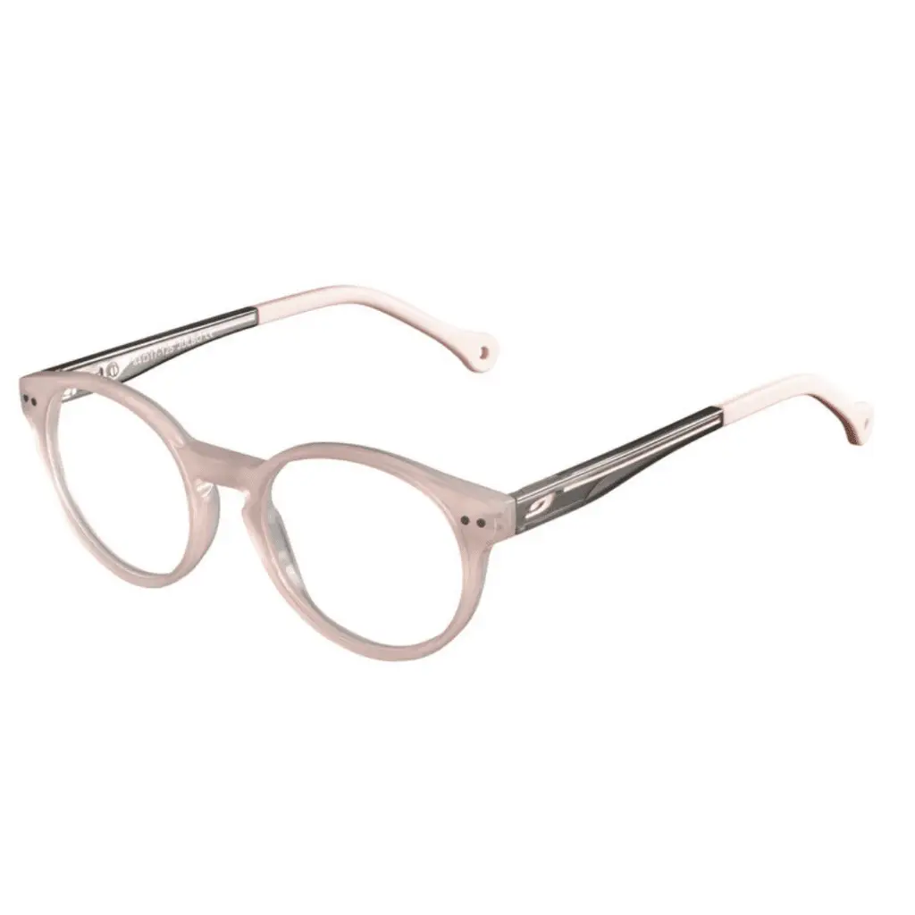 Rosa Brille von Julbo Junior auf weißem Hintergrund